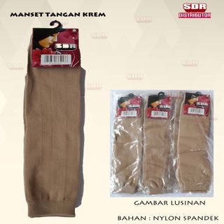 Manset Tangan Krem Bahan Nylon Halus