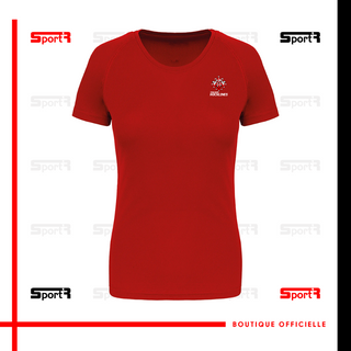 T-Shirt Polyester - Rouge (Femmes)