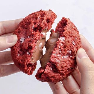 Red Velvet Molten Nutella Cookies