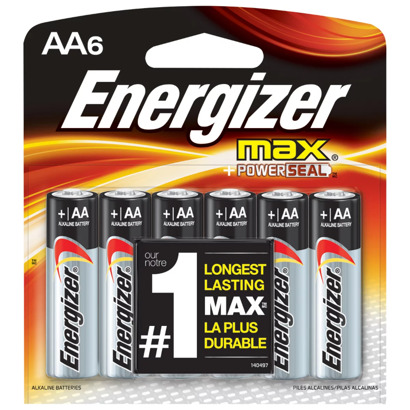 BATTERY ALKALINE ENERGIZER AA 6'S