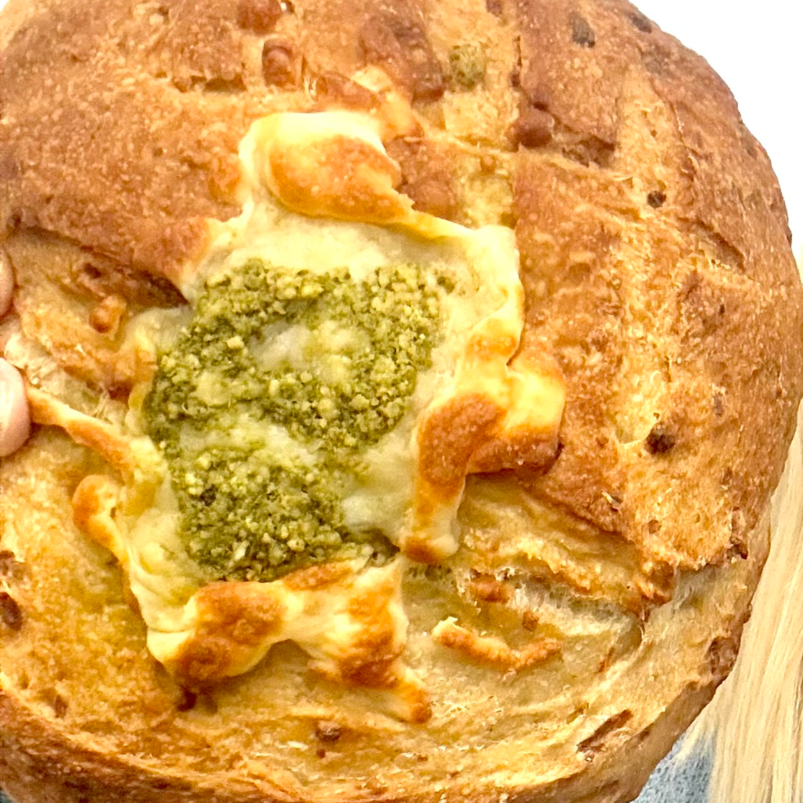 Pesto and Provolone Cheese