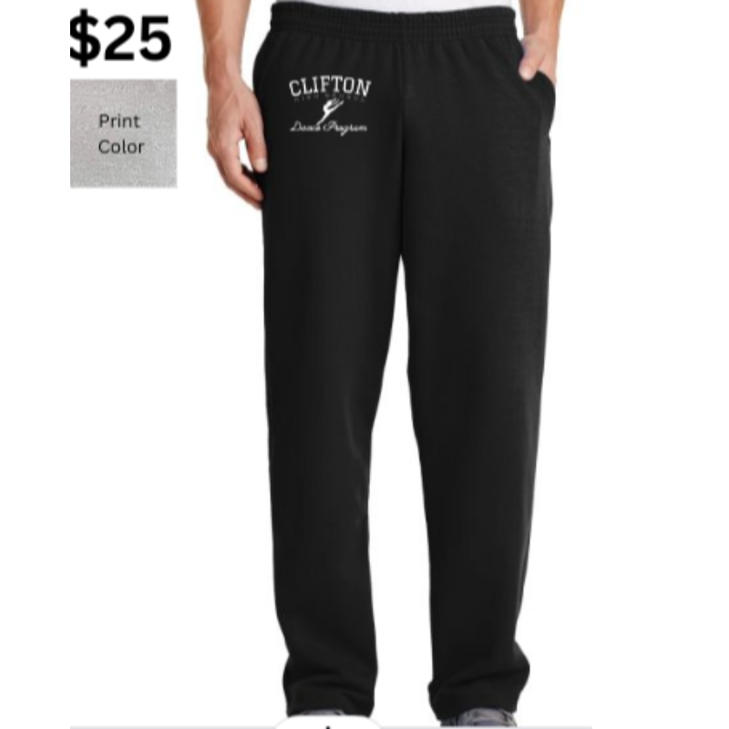 Black Wide Leg Sweatpants Main Image