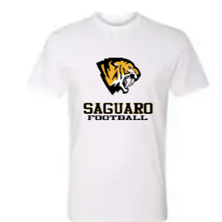 Full Color Saguaro Football Logo on White Shirt