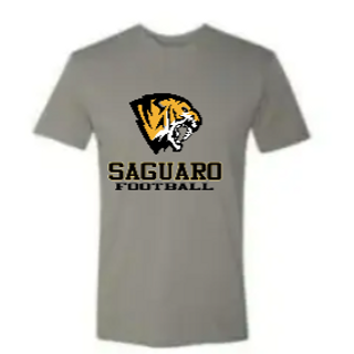 Full Color Saguaro Football Logo on Grey Shirt