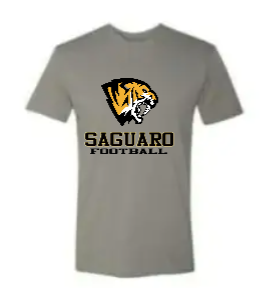 Full Color Saguaro Football Logo on Grey Shirt Main Image