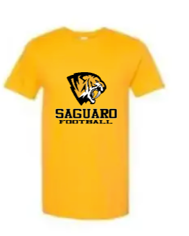 Full Color Saguaro Football Logo on Yellow Shirt  Main Image