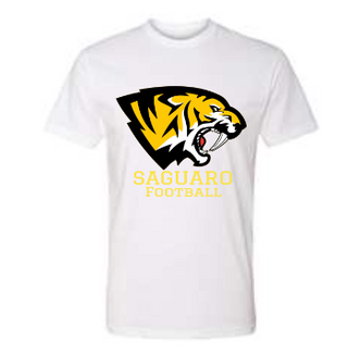 All Yellow Saguaro Football Logo on White Shirt