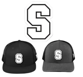 Black and White Leather Patch Block S 