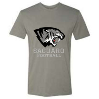 All Grey Saguaro Football Logo on Grey Shirt 