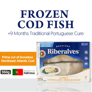 RIB-RI-001-F Riberalves Bacalhau Codfish Loins (2s) - Desalted 550G