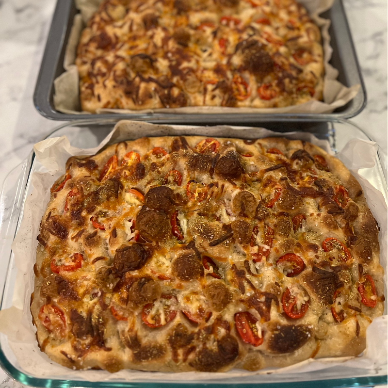 Focaccia - Tomato & Rosemary with Cheese