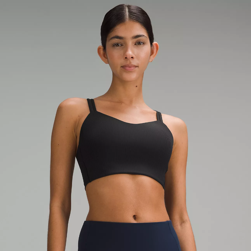 Like a Cloud Ribbed Longline Bra *Light Support, B/C Cup - Black