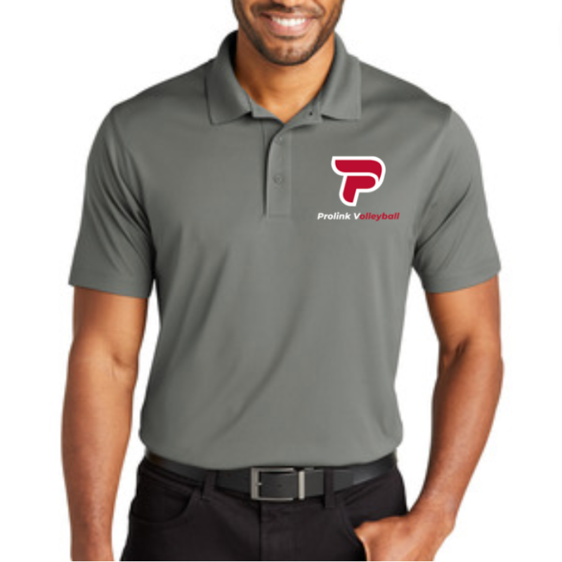 Men's Grey Performance Polo Shirt