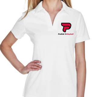 Women's White Performance Polo