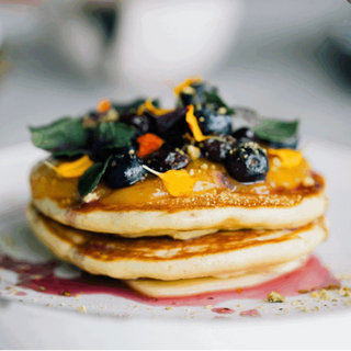 HOTCAKES WITH BERRIES COMPOTE (VEGETARIAN) *Hot Favourite*