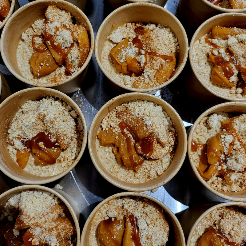 Caramel apple crumble 