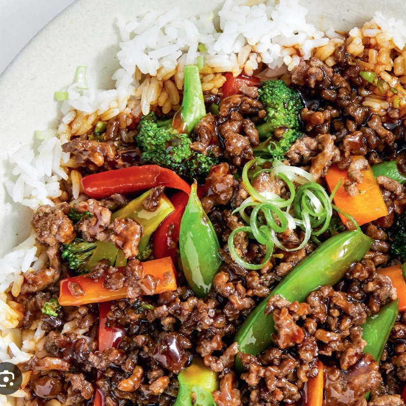 Teriyaki beef & rice 