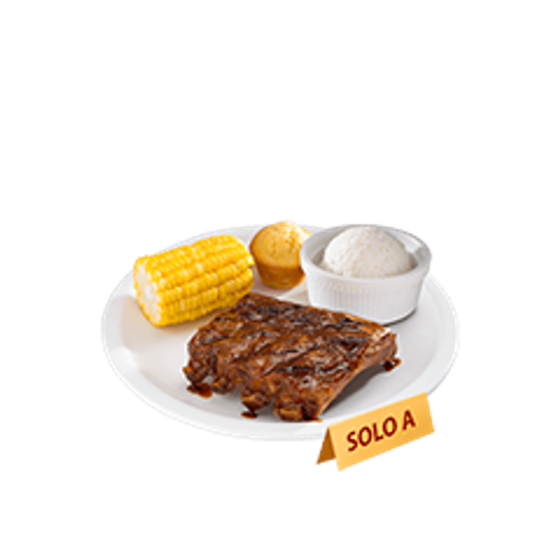 Solo A Honey Bourbon Rib Plate