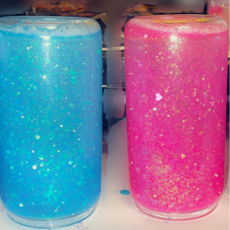 Snow Globe Glitter Glass Tumbler