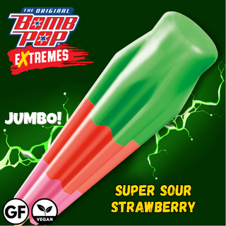 Super Sour Strawberry Bomb Pop (1 case/72 units)