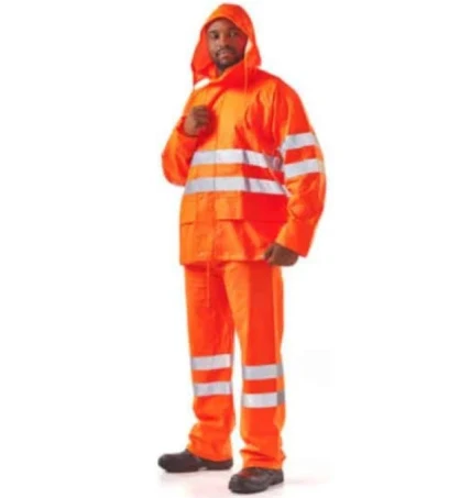 Dromex ORANGE HYDROPLUS  PU RAIN SUITS  Small to 3XL  Flame Retardent