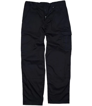 BLACK / NAVY UTILITY CARGO WORK TROUSERS  65% POLYESTER / 35% COTTON 245g/m²