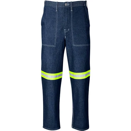 Cast Premium 100% Cotton Denim Pants  WITH REFLECTIVE TAPE (orange or yellow)  PRICE RISE FROM 46