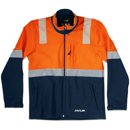 Hi-Vis-Two-Tone-Utility-Softshell-Jacket-Navy-Orange