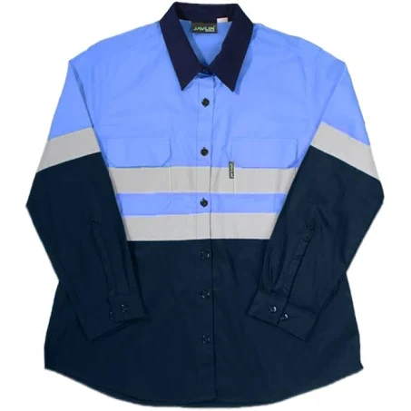 Hi-Vis-Two-Tone-Long-Sleeve-Work-Shirt-Navy-Sky