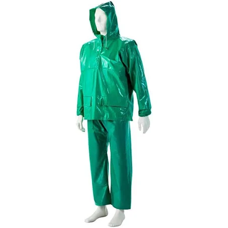 Wader Suit  GREEN PVC Storm Jackets  Small to 3XL PVC OIL SKINS FOR FISHERMAN