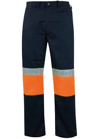 J54 100% COTTON BLACK & GREY / NAVY & ORANGE / BLACK & RED (POLY) TROUSER Reinforced knees