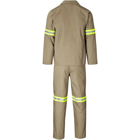 Unisex Trade Polycotton Conti Suit Reflective Arms & Legs Yellow Tape Black Green grey Khaki Navy Orange Red Royal Blue White PRICE RISE FROM SIZE 46