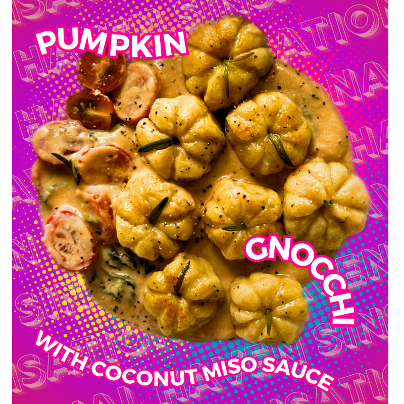 Pumpkin Gnocchi with Coconut Miso Sauce