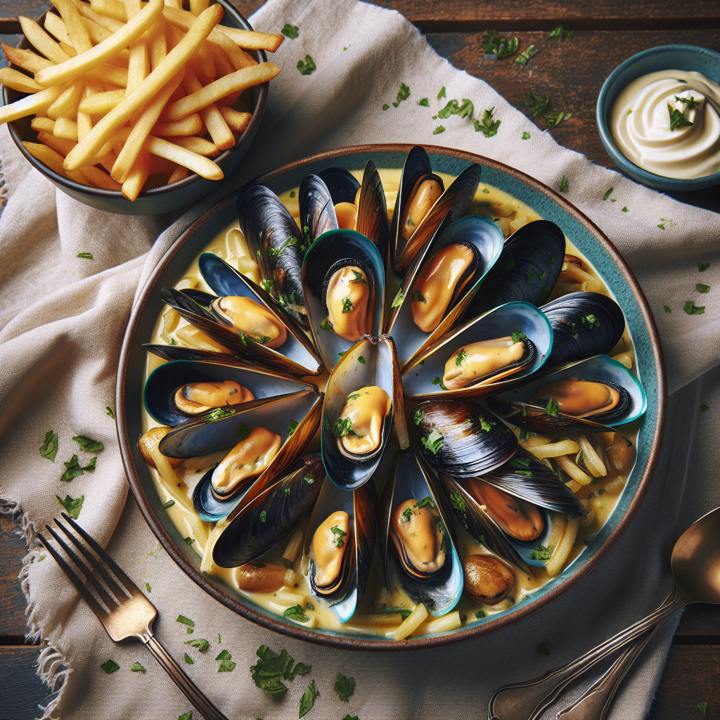 Mosselen "Room & Look" met Frietjes