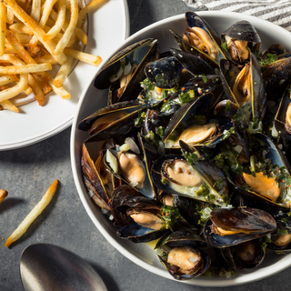 Mosselen "Natuur" met Frietjes