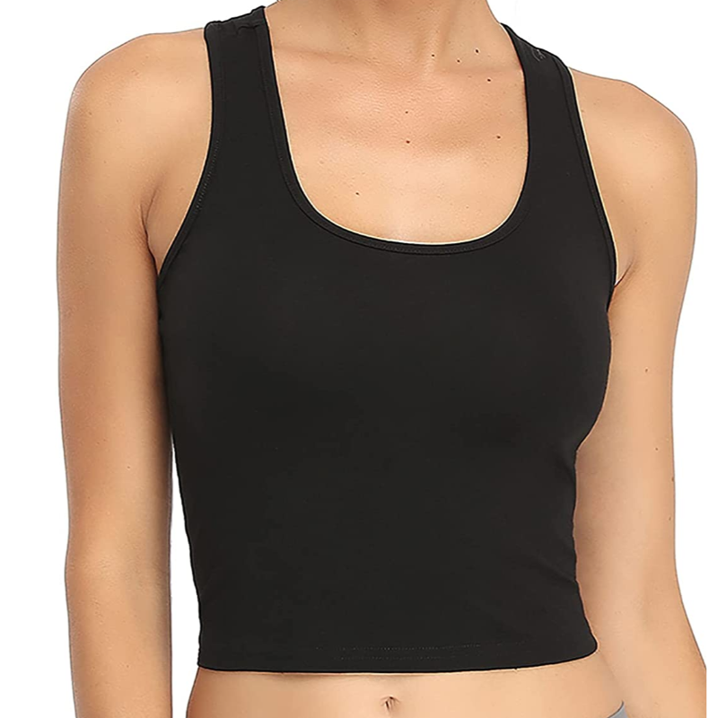 Women's Cropped Tank - Black Main Image