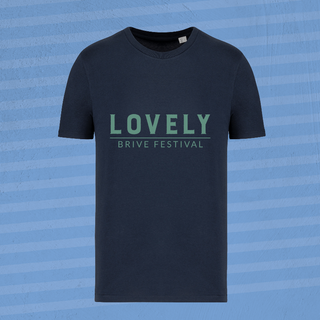 T-shirt unisexe en coton bio Navy - "Lovely"