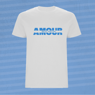 T-shirt Blanc - "Amour Bleu"