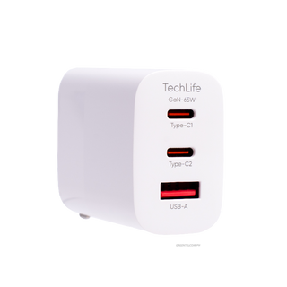 REALME TECHLIFE 65W 3PORT CHARGER WH