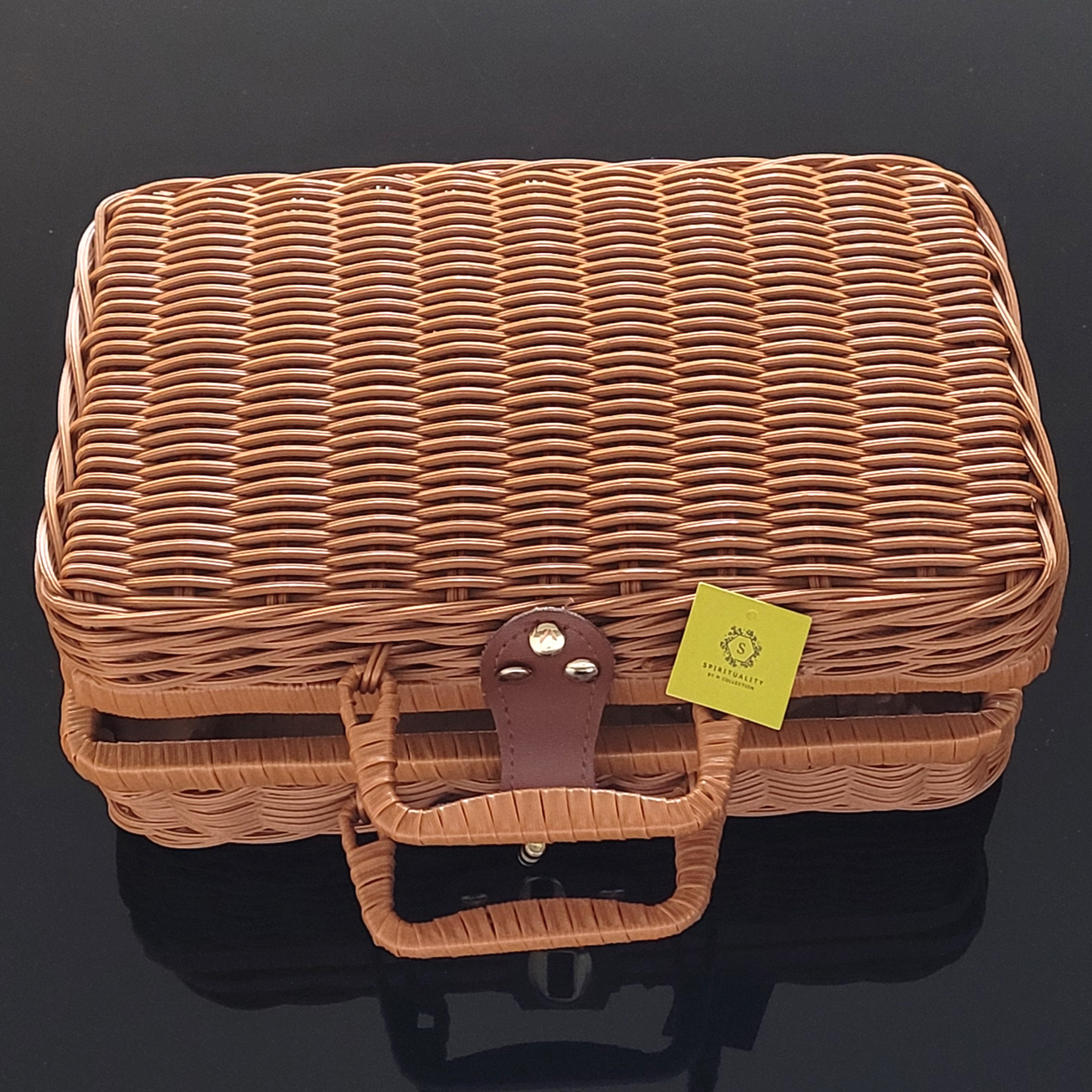 懷舊藤編手提箱 Vintage Rattan Case (26 x 17 x 11cm) Large Image