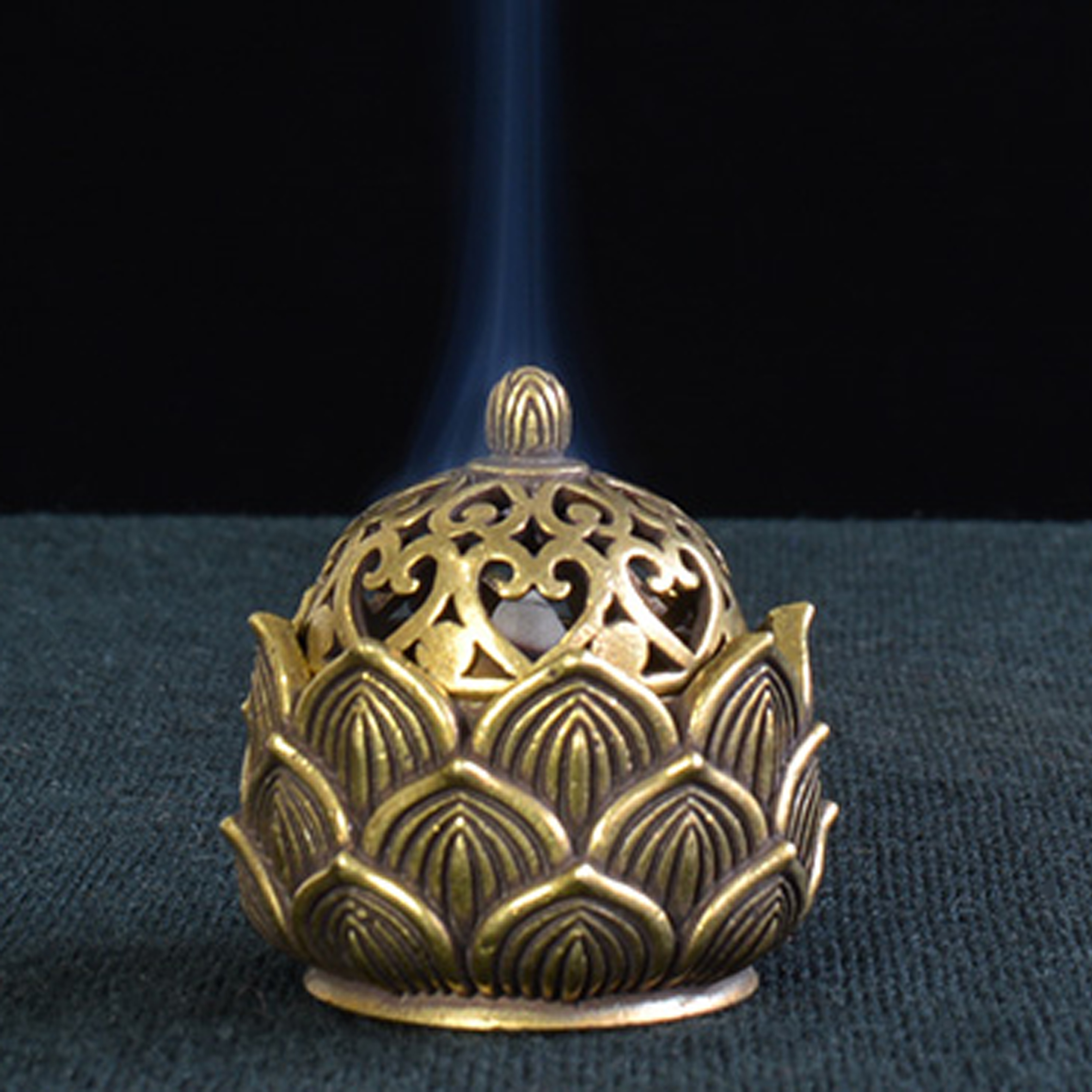 黃銅塔香爐 Brass Cone Incense Burner Large Image