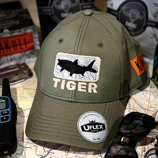 Tiger Cap Green 6 Panel Snapback