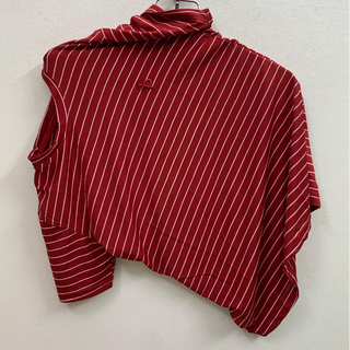 Stipe three colors t-shirt slave cotton fabric