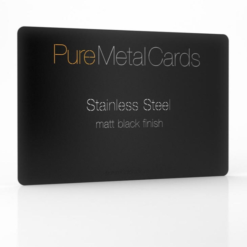 Black Metal NFC Business Card Main Image