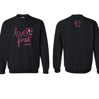 Black Crewneck  Sweatshirt(Design 1)