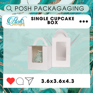 Single Cupcake Box 3.5x3.5x4.3