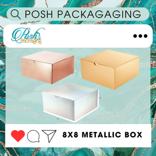 Metallic 8x8x4 Gift Box