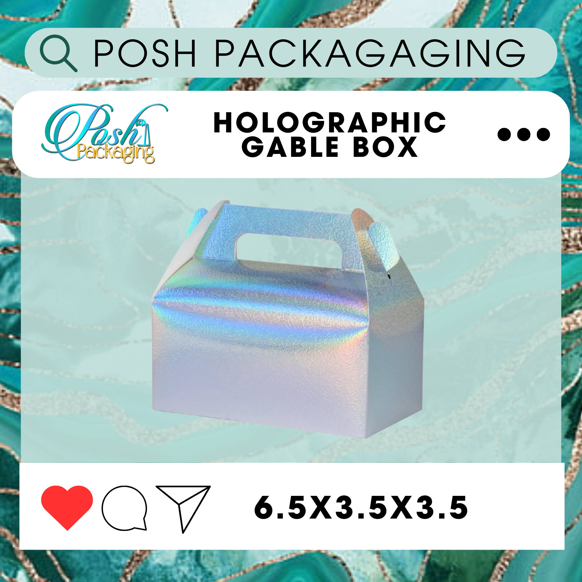 Holographic Gable Box 6.5x3.5x3.5 Main Image