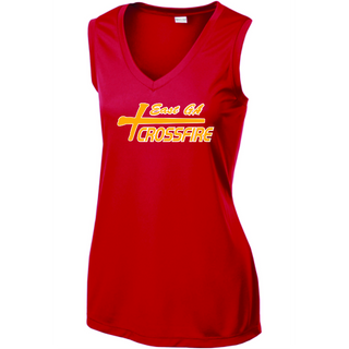 Red Women's Sport-Tek Sleeveless V-Neck Tank