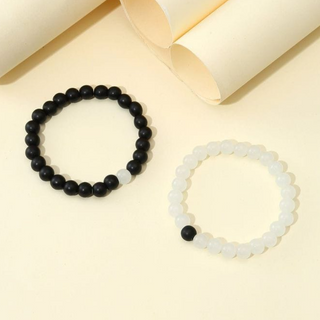 Black And White Glass Bracelet